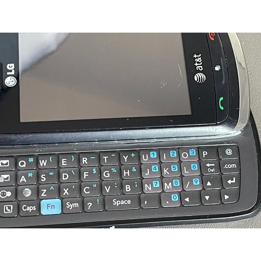 LG AT&T Slide Phone Touchscreen QWERTY Keyboard Black READ